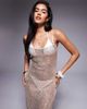 South Beach South Beach sequin maxi beach dress in gold - 2
