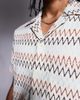 South Beach South Beach short sleeve beach shirt in multi zig zag stripe - 2