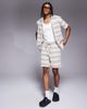 South Beach South Beach short sleeve beach shirt in multi zig zag stripe - 3