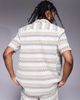 South Beach South Beach short sleeve beach shirt in multi zig zag stripe - 4