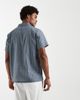 South Beach South Beach short sleeve linen mix shirt in faded blue stripes - 3