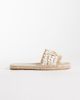 South Beach South Beach slide sandals with faux shells in natural-Neutral - 1