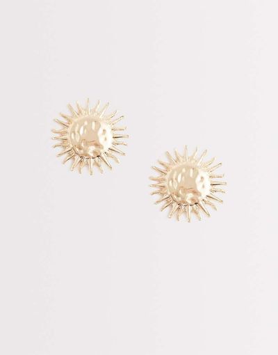 South Beach South Beach statement sun earrings in gold