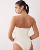 South Beach South Beach strapless one-piece swimsuit with beaded detailing in white - 2
