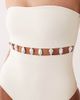 South Beach South Beach strapless one-piece swimsuit with beaded detailing in white - 3