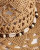South Beach South Beach straw cowboy hat with bead trim in natural-Neutral - 2
