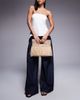 South Beach South Beach straw fringed clutch bag in beige-Neutral - 2