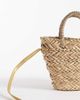 South Beach South Beach straw grab bag with floral embellishment in natural-Neutral - 3