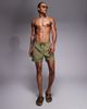 South Beach South Beach striped swim shorts in olive-Green - 2
