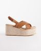 South Beach South Beach studded espadrille wedge sandals in brown - 1
