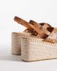 South Beach South Beach studded espadrille wedge sandals in brown - 3