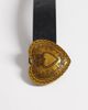 South Beach South Beach vintage style heart buckle belt in black - 3