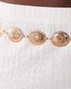South Beach South Beach western trim chain belt in gold - 3