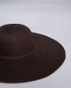 South Beach South Beach wide brim floppy hat in chocolate brown - 3