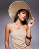 South Beach South Beach wide brim floppy hat in natural beige-Neutral - 1