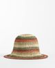 South Beach South Beach woven bucket hat in green neutral stripes-Multi - 1