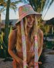 South Beach South Beach x Liv Silverman floral print oversized sun hat in pink and green - 2
