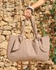 South Beach South Beach x Liv Silverman gingham seersucker tote in brown - 4