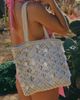 South Beach South Beach x Liv Silverman sequined detailing crochet tote in cream-White - 2