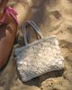 South Beach South Beach x Liv Silverman sequined detailing crochet tote in cream-White - 4