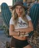 South Beach South Beach x Liv Silverman straw cowboy hat with swirl embellishment in brown - 2