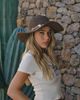 South Beach South Beach x Liv Silverman straw cowboy hat with swirl embellishment in brown - 3
