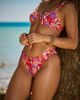 South Beach South Beach X Sasha Corte-T abstract print high leg bikini bottom in pink multi - 1