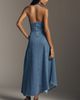 SOVERE Elodie Halter-Neck Denim Maxi Dress - 2