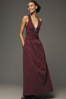 SOVERE Hari Halter Maxi Dress