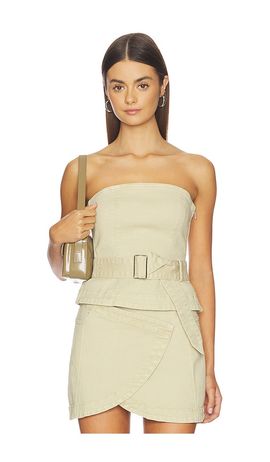 focus pleat smock mini dress in powder blue sovere Draped Corset Mini Dress in Powder Blue - 6