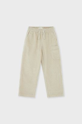 SOW Kids SOW Kids Beige Organic Cotton Corduroy Cargo Pants Kids 