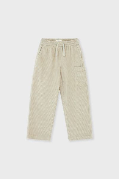 SOW Kids SOW Kids Beige Organic Cotton Corduroy Cargo Pants Kids 