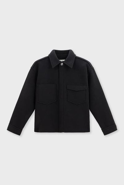 SOW Kids SOW Kids Black Sustainable Boxy Shirt Jacket Kids 