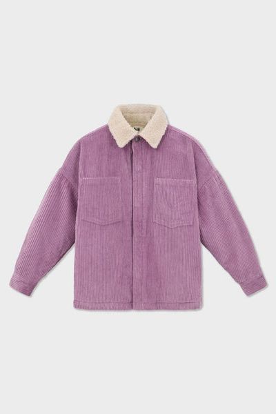 SOW Kids SOW Kids Cotton Corduroy Shirt Jacket With Faux Shearling Lining