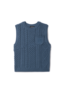 Space Grey Space Grey Crest Knitted Sleeveless Vest