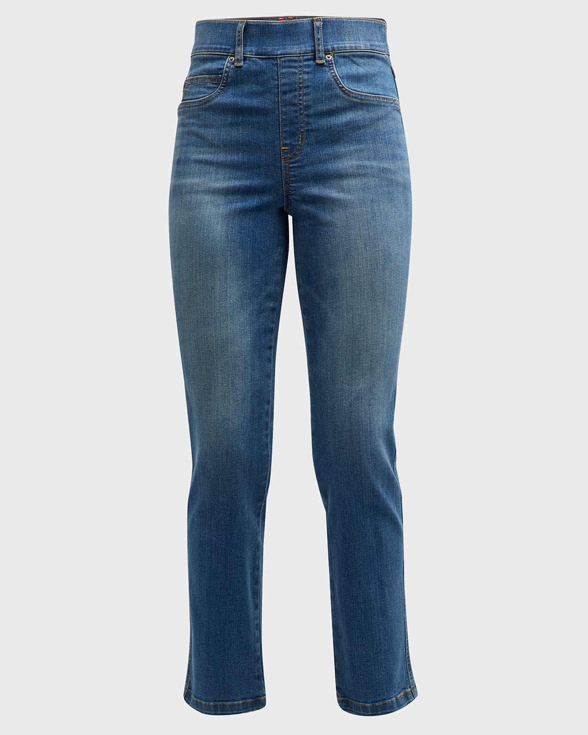 Spanx High-Rise Straight-Leg Denim Jeans