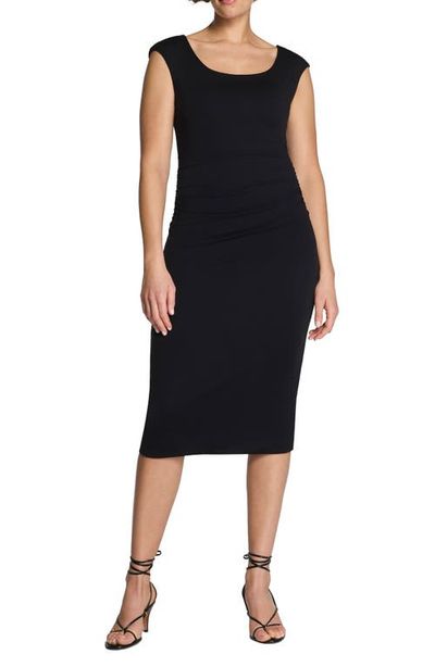SPANX® SPANX® Ruched Scoop Neck Midi Dress