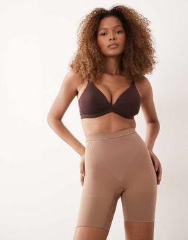 Spanx SPANXsculpt GoFigure mid-thigh shorts in cinnamon brown