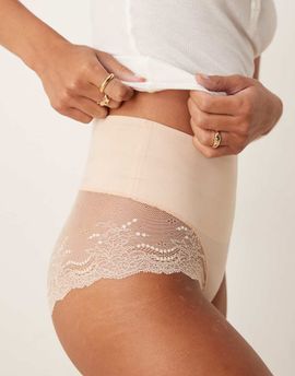Spanx SPANXsupersmooth Undie-tectable lace hipster briefs in beige-Neutral