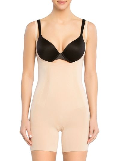 Spanx Women's Oncore Open-Bust Mid-Thigh Bodysuit