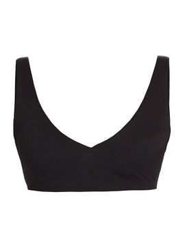 Spanx Women's Textured Pique Plunge Bikini Top