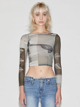 SPARKLING PIECE CASA DELLA ROSINA MESH T-SHIRT