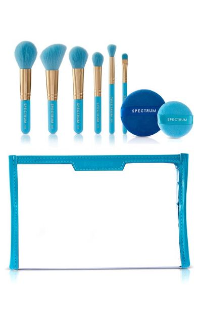 SPECTRUM SPECTRUM Evil Eye 8-Piece Travel Makeup Brush & Velvet Puff Set $50 Value