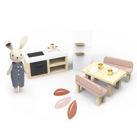 Speedy Monkey Speedy Monkey Doll House Kitchen set w/4 chairs
