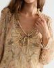 Spell Spell Damask Long Sleeve Blouse - 4