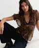 Spell Spell Damask Short Sleeve Blouse - 1