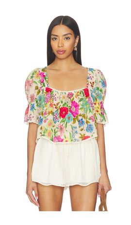 Spell - Flora Linen Midi Dress