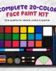 Sperric Sperric Face Paint Kit for Kids 20 Colors Face and Body Paint Set with Hair Chalk Glitter Brushes Sponges and Tattoos - 3