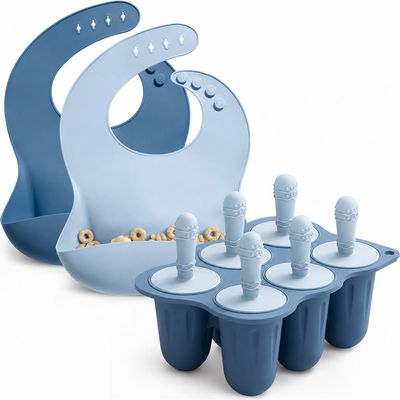 Sperric Sperric Silicone Baby Popsicle Mold with 2 Waterproof Bibs, BPA Free, Freezer Safe, Dishwasher Safe Teething Set