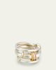 Spinelli Kilcollin Gemini SG Three Link Ring in Sterling Silver with Mixed Metal Accents - 3